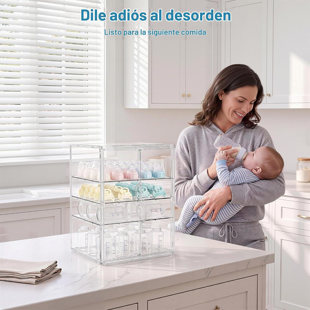 HBlife Organizador de almacenamiento de biberones para armario de e...