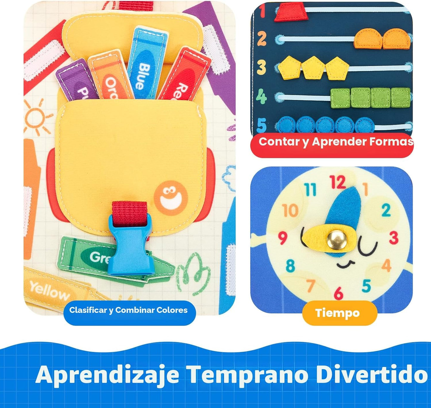 hahaland Busy Book Actividades de aprendizaje preescolar - Regalos...