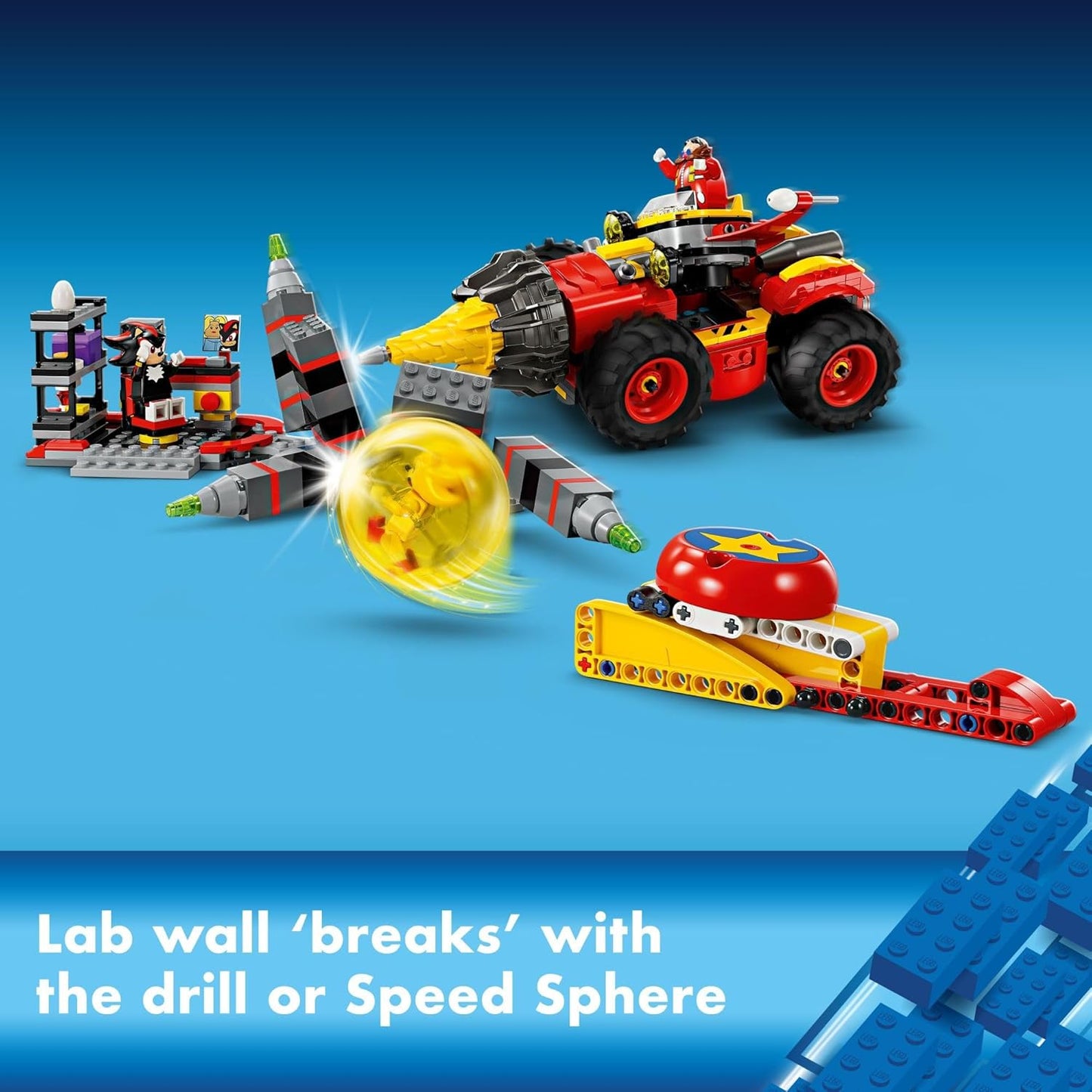LEGO Sonic The Hedgehog: Super Sonic vs. Egg Drillster - Juguete de Gaming con Shadow y Dr. Eggman, Set de Construcción de Juguetes para Niños y Niñas de 8 Años en Adelante, 76999