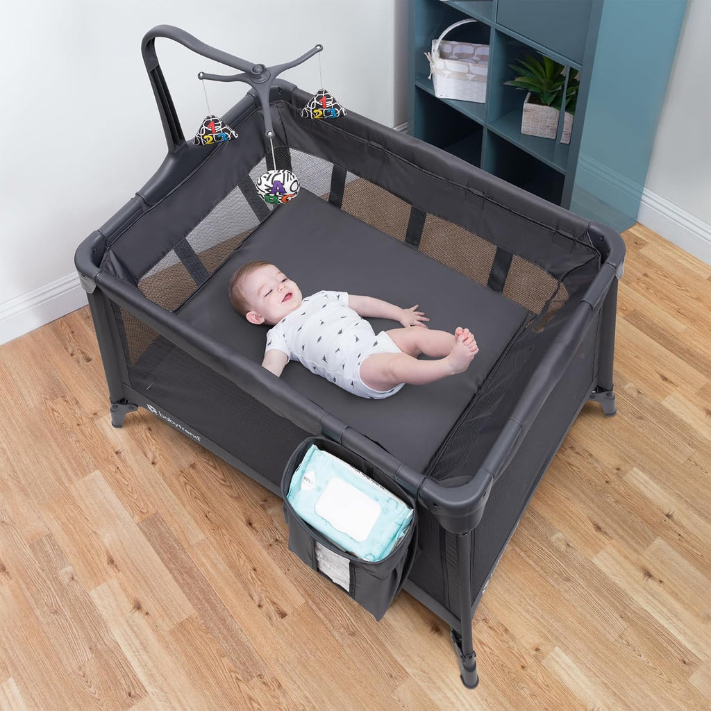 Baby Trend Sol Nursery Center® Corral para niños, color gris
