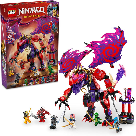 LEGO NINJAGO Thunderfang Dragón del Caos Juguete de construcción para niños a partir de 8 años – Juego de Dragón Rising con 6 minifiguras y figura de dragón articulable – Idea de regalo de cumpleaños