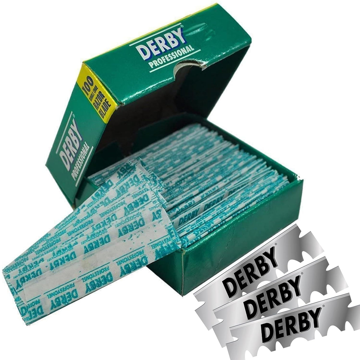 1000 Derby - Cuchillas de afeitar profesionales de un solo filo par...