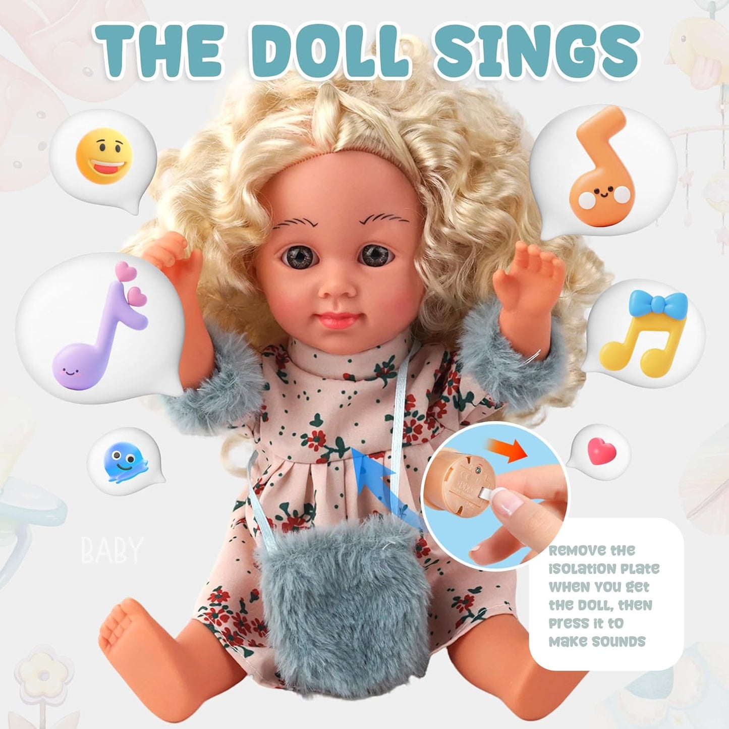 Muñeca de bebé - SMIESSKIDDO Muñecas bebé interactivas de 12" c...