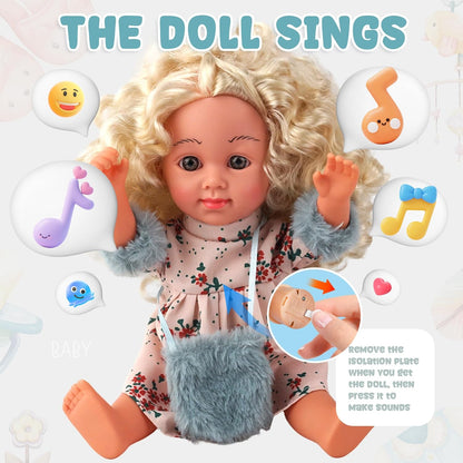 Muñeca de bebé - SMIESSKIDDO Muñecas bebé interactivas de 12" c...
