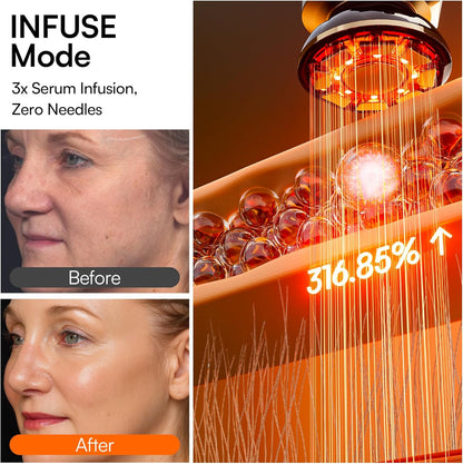 INIA Terapia de luz roja 3 en 1 para cara y cuello, dispositivo de...