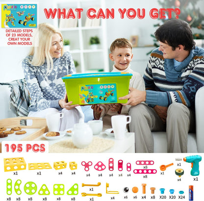 NXONE 195 piezas de juguetes educativos STEM para niños y