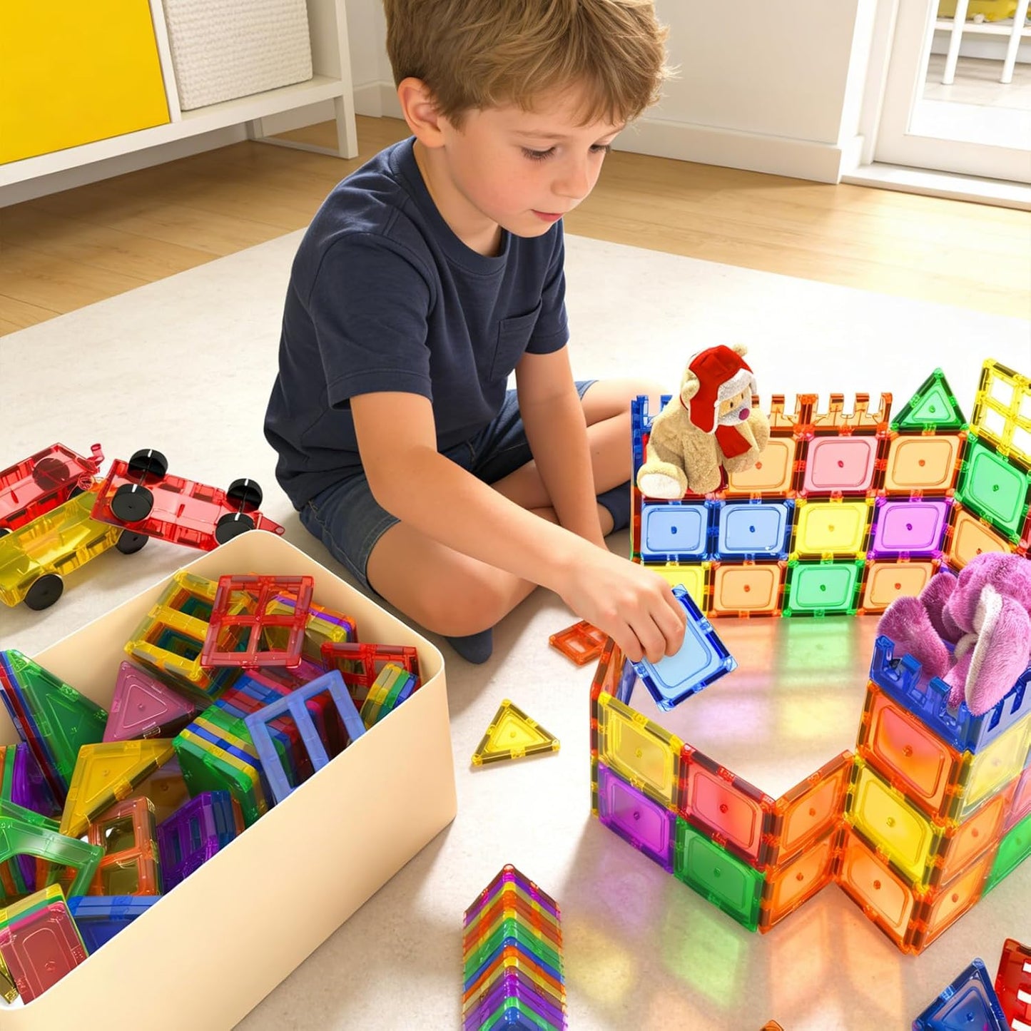 Coodoo 60 PIEZAS Bloques Magnéticos de Construcción para Niños Jugu...