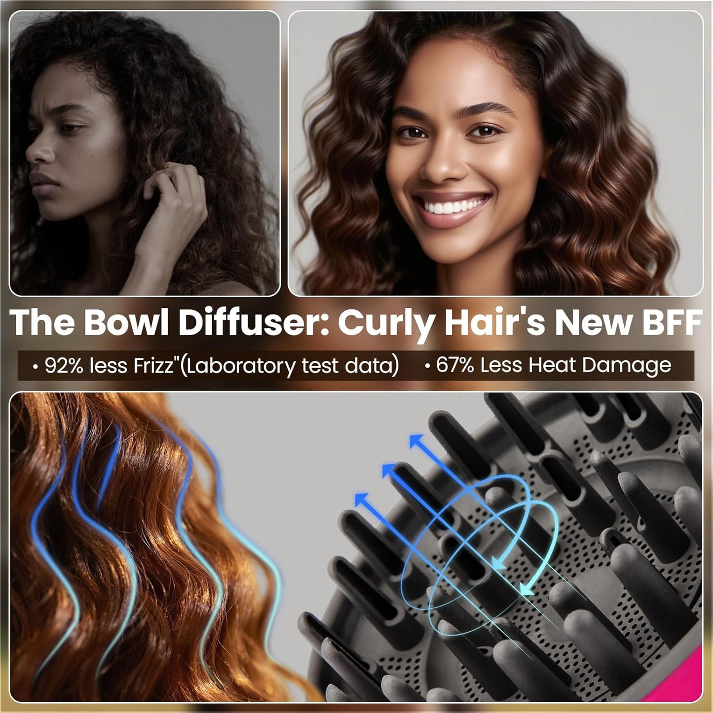 Dotspun Accesorio difusor grande mejorado para Dyson Airwrap Styler...