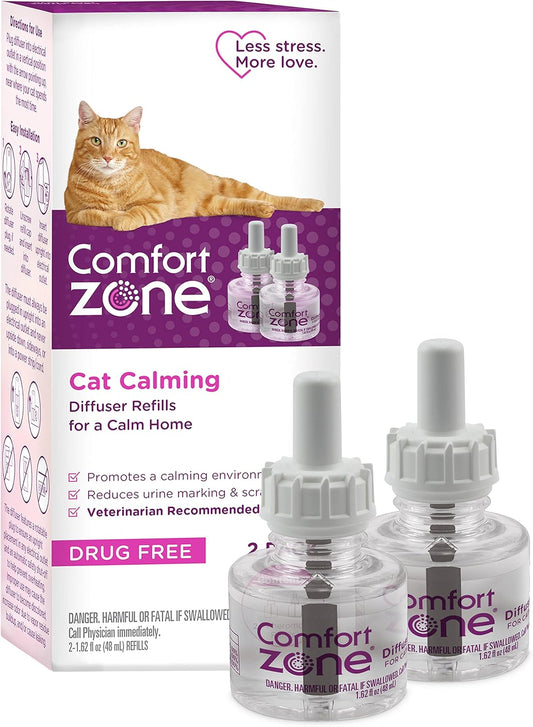 COMFORT ZONE Recambio de difusor calmante para gatos, paquete de 2...