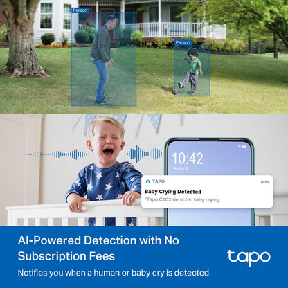 Tapo - Cámara de seguridad de 1080p para interiores\/exteriores - D...