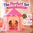 Tienda de campaña ORIAN Princess para niñas, tienda de juegos rosa...