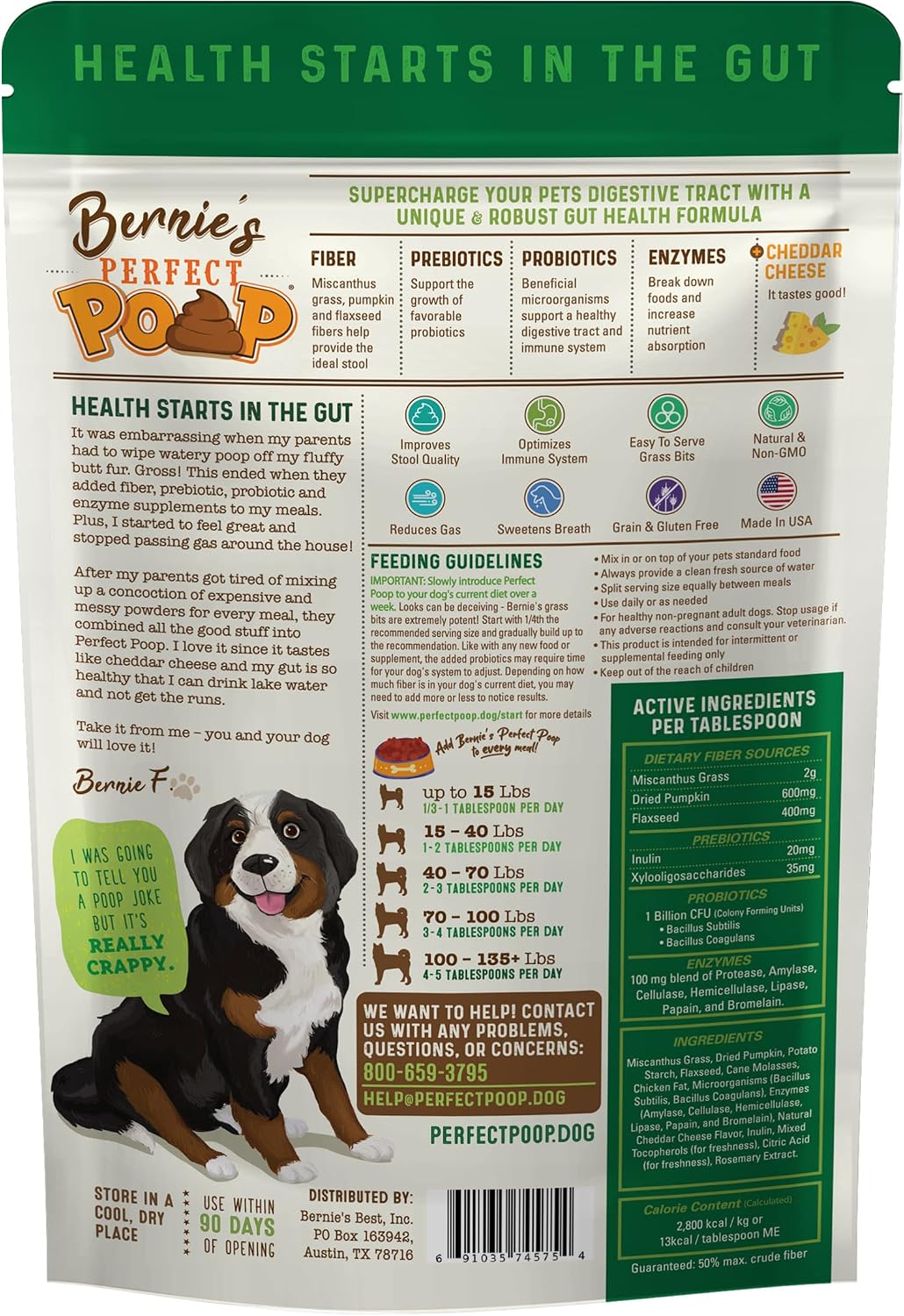 Suplemento Perfecto para Popó, Digestión y Salud General para Perro...