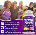 NEW AGE Resveratrol, berberina, extracto de semilla de uva, quercet...