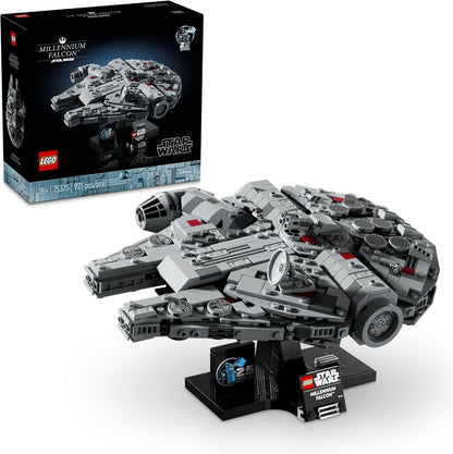 LEGO Star Wars Millennium Falcon A New Hope modelo coleccionable del 25 aniversario – Juegos de construcción de bricolaje para adultos, hombres y mujeres, a partir de 18 años – Viene con soporte de