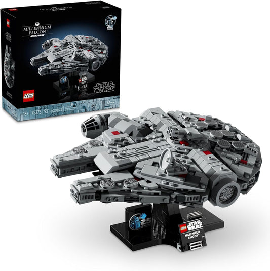 LEGO Star Wars Millennium Falcon A New Hope modelo coleccionable del 25 aniversario – Juegos de construcción de bricolaje para adultos, hombres y mujeres, a partir de 18 años – Viene con soporte de
