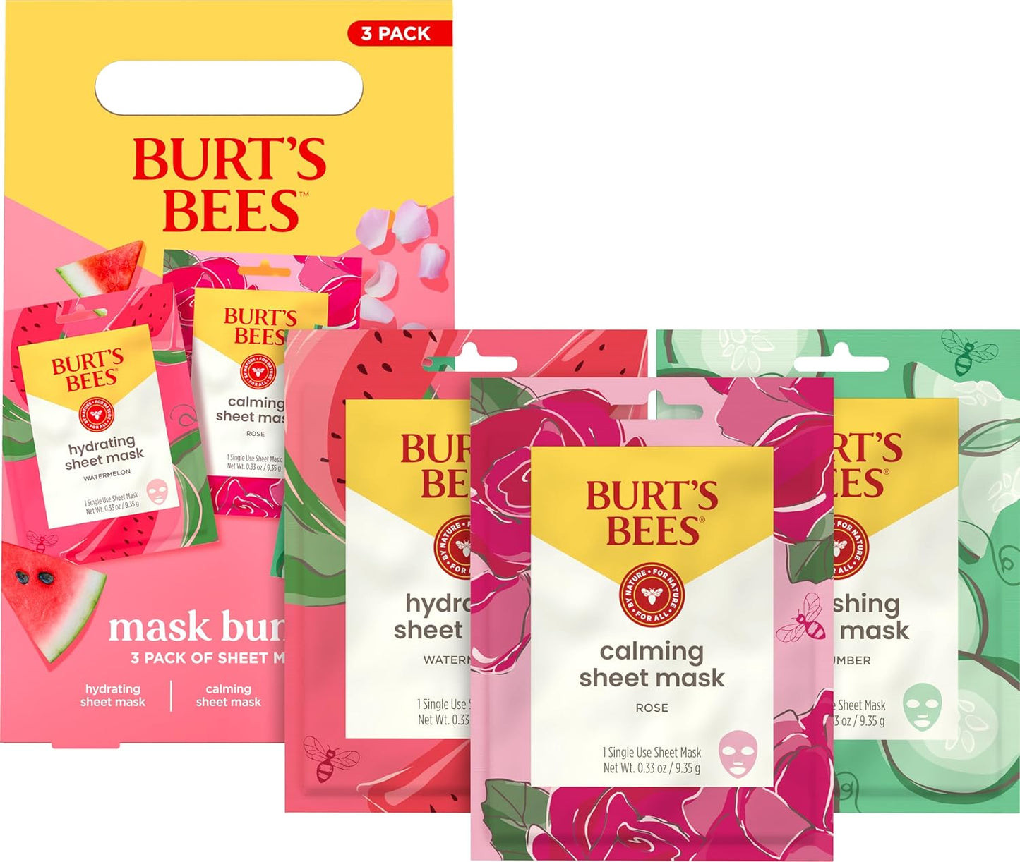 Burt's Bees Regalos para el día de la madre, juego de mascarill...