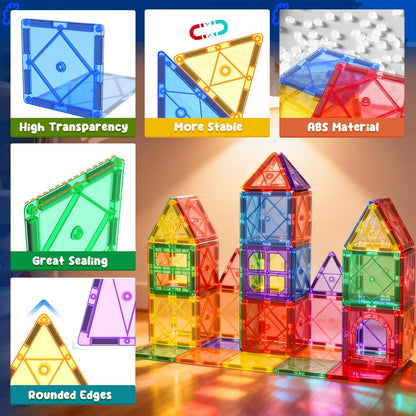 Soyee Bloques de construcción magnéticos para niños de 3 a 12 años, juguetes educativos STEM para niñas y niños, juguetes sensoriales para niños con autismo, imprescindibles en el aula