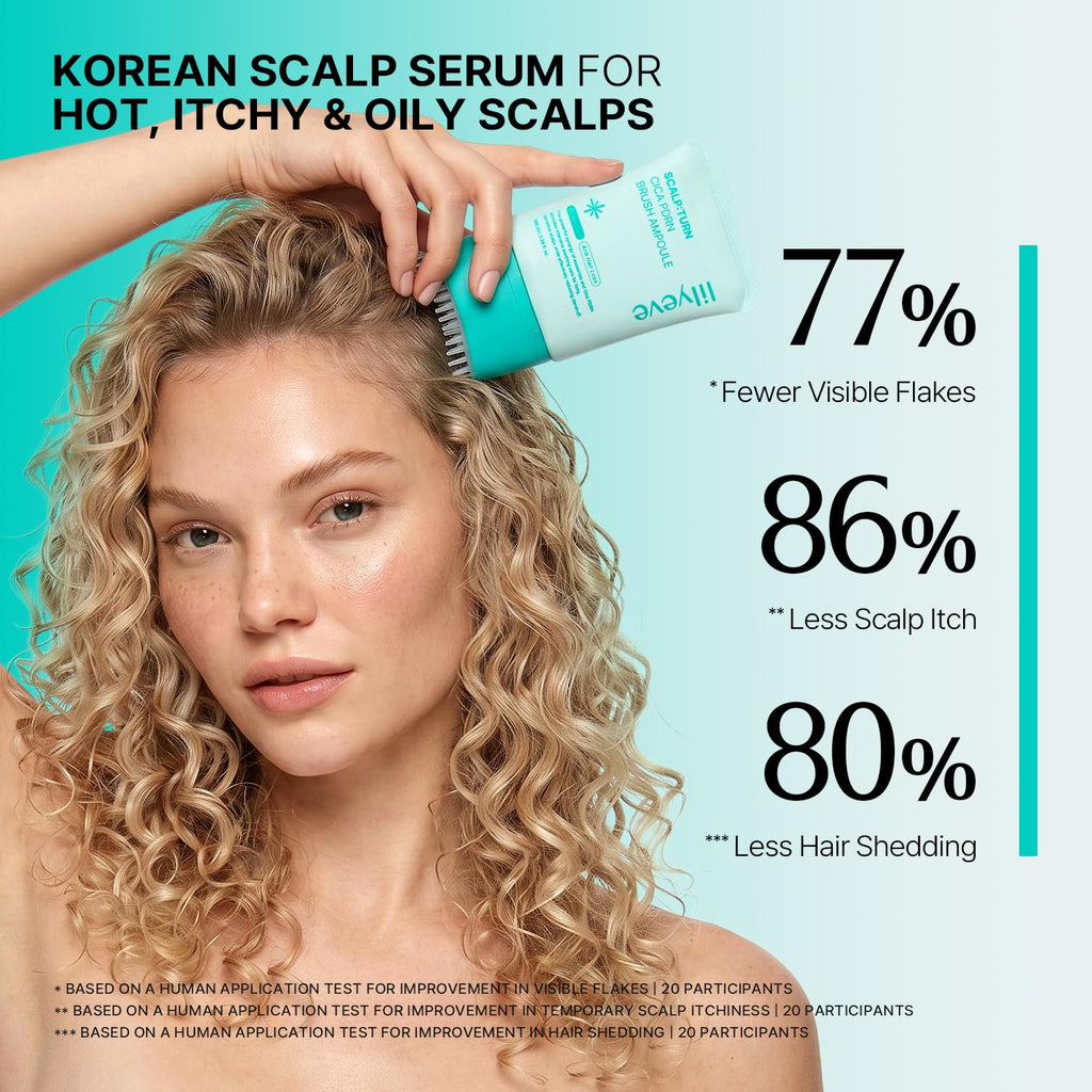 lilyeve SCALPTURN Cica PDRN Scalp Serum Duo, 3.38 fl oz y 1.01 fl o...