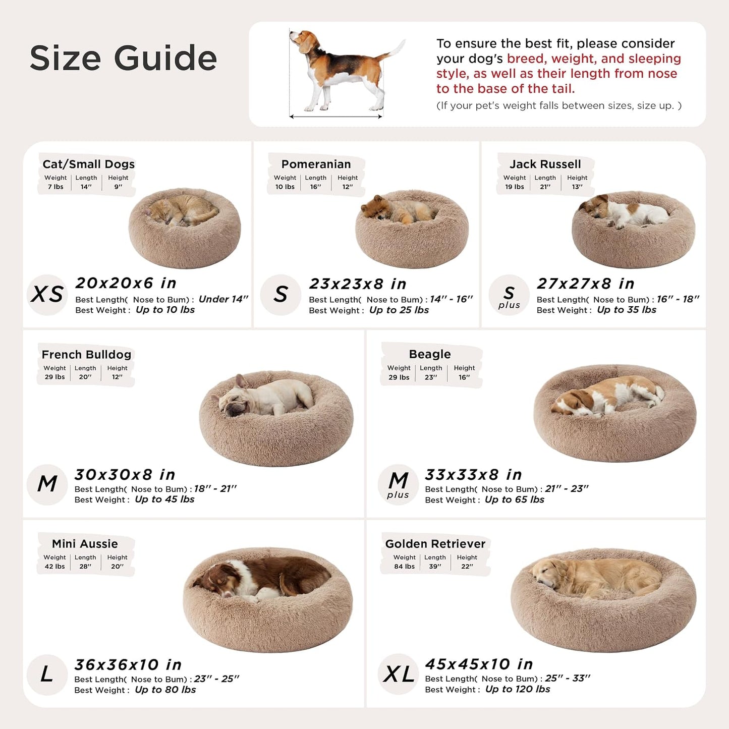 Bedsure - Cama relajante para perro mediano, lavable, tipo dona, ca...