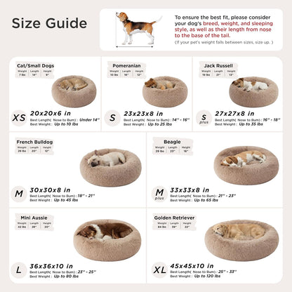 Bedsure - Cama relajante para perro mediano, lavable, tipo dona, ca...