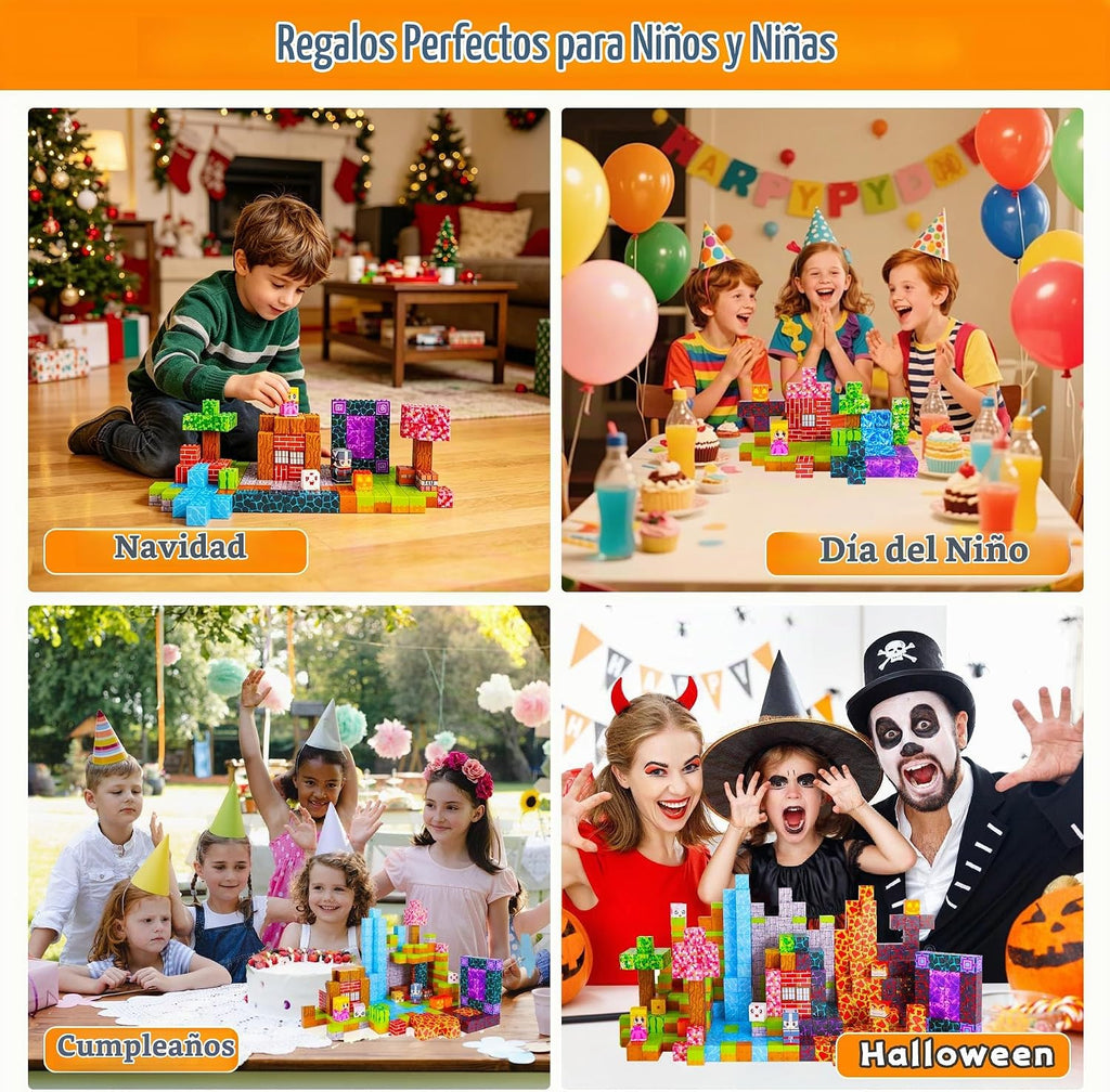 RiteHold 150 bloques de construcción magnéticos para niños de 3 a 8...