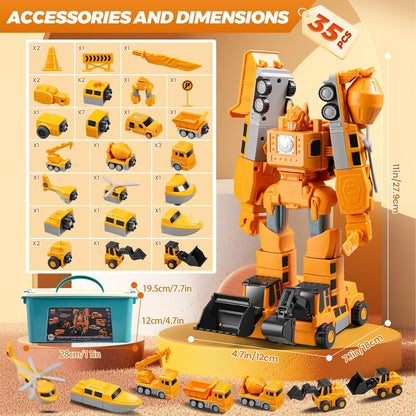 35 PCS Transformación Magnética Ingeniería Robot Car Set Juguetes |...