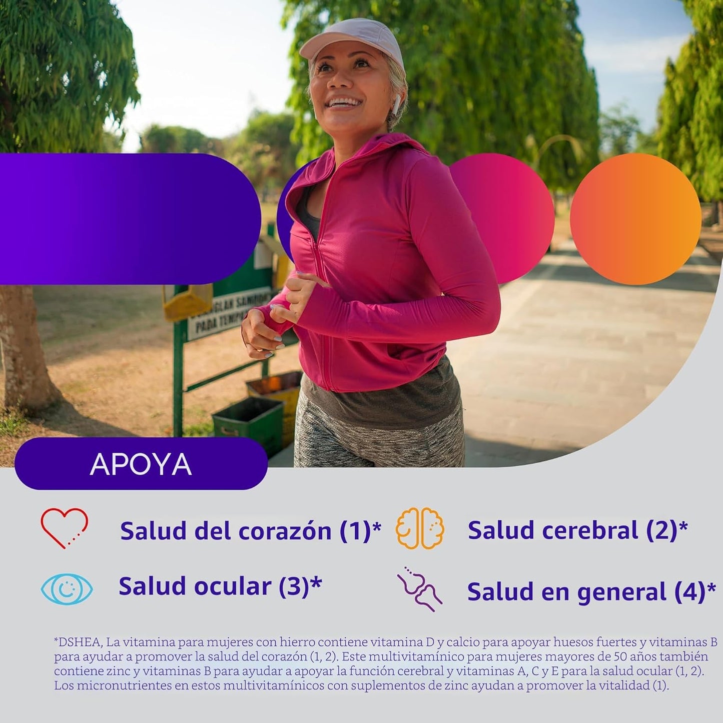 Centrum Silver - Multivitamínico para mujeres 50 Plus, suplemento m...