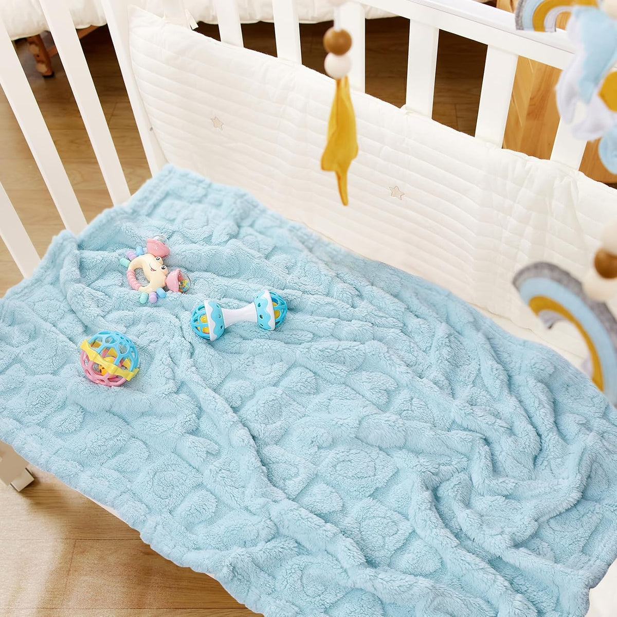 4 piezas de mantas de bebé para niños, manta pequeña suave para niñ...