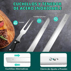 HAUSHOF Juego de cuchillos eléctricos inalámbricos con estuche de |...