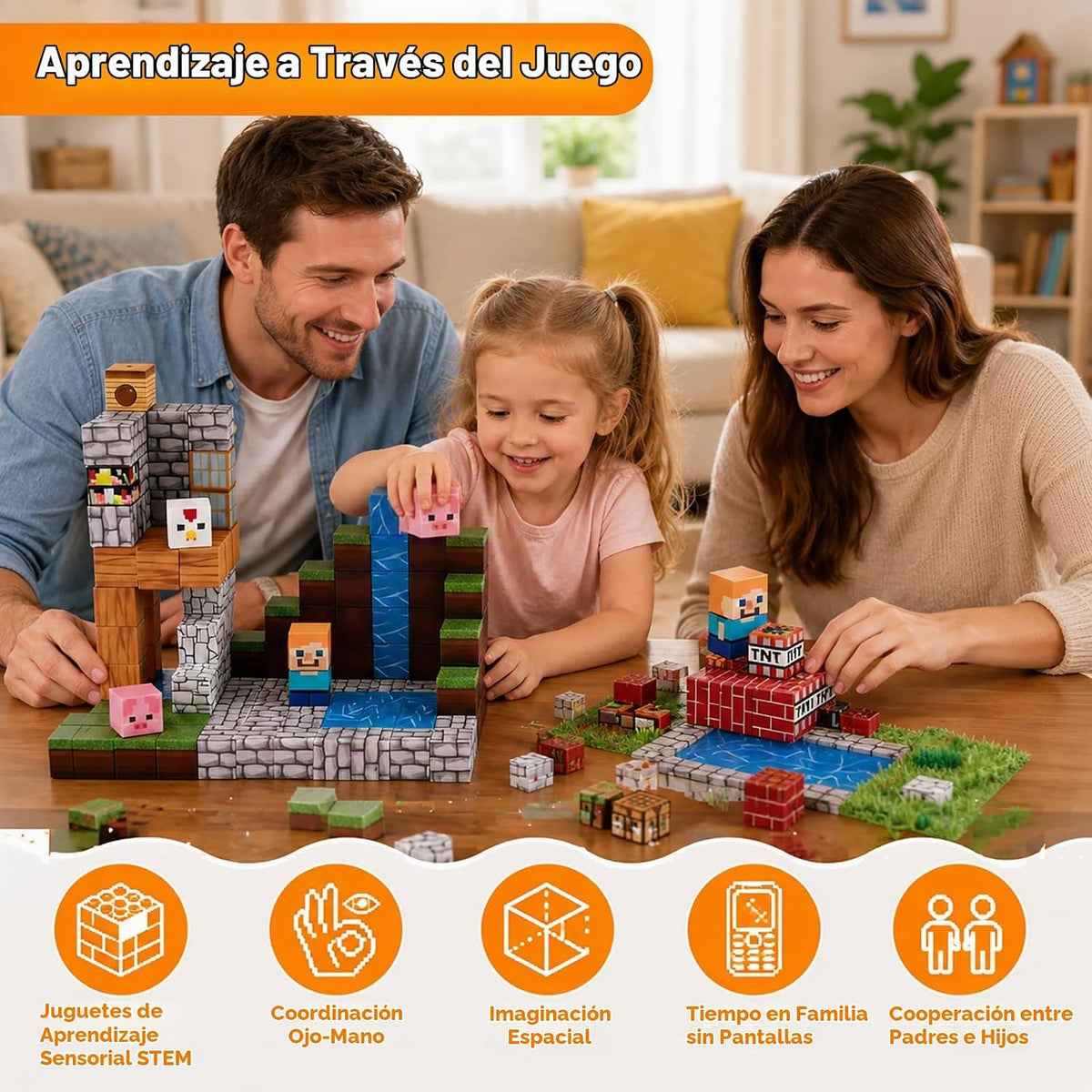 RiteHold Bloques magnéticos para niños de 3 a 8 años, 100 cubos de...