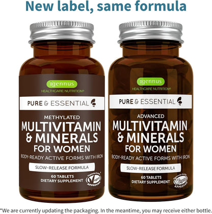 Igennus Multivitamínico Metilado de Alta Potencia para Mujeres, Ing...