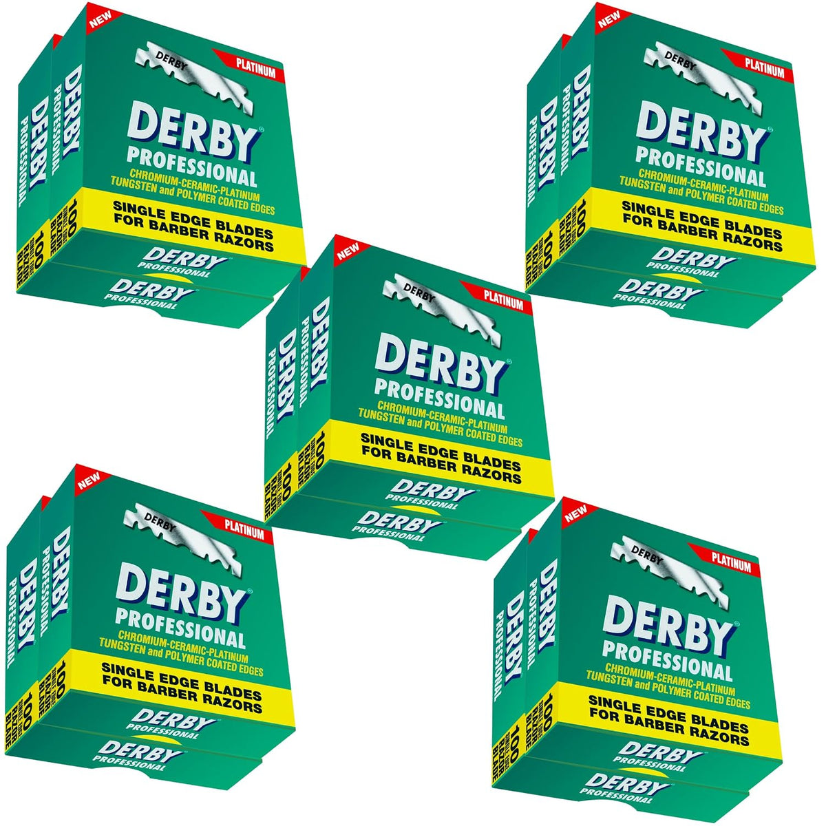 1000 cuchillas de afeitar "Derby Professional" de un solo f...