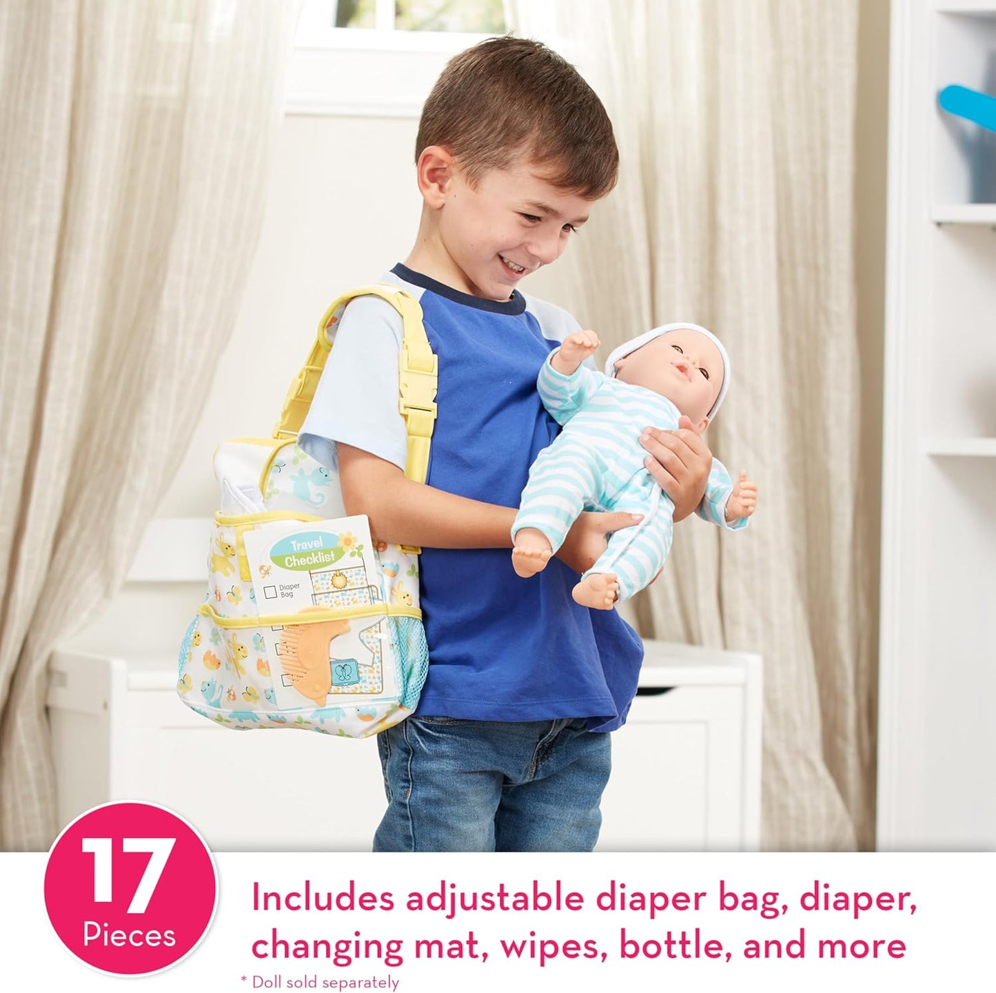 Melissa &amp; Doug Mine to Love Travel Time Play Set para muñecas c...