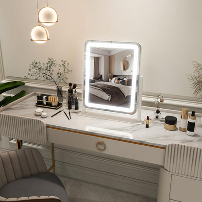 FENNIO Espejo de tocador con luces \u2013 Espejo de maquillaje con...