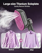 ADPTOYU Vaporizador de ropa portátil 2 en 1, plancha de vapor de vi...