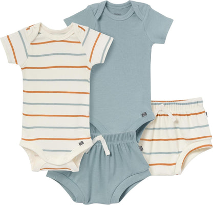 Modern Moments by Gerber Conjunto de 4 monos de manga corta y panta...