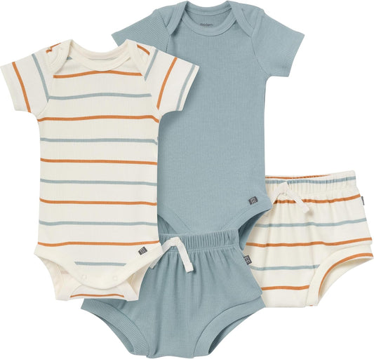 Modern Moments by Gerber Conjunto de 4 monos de manga corta y panta...