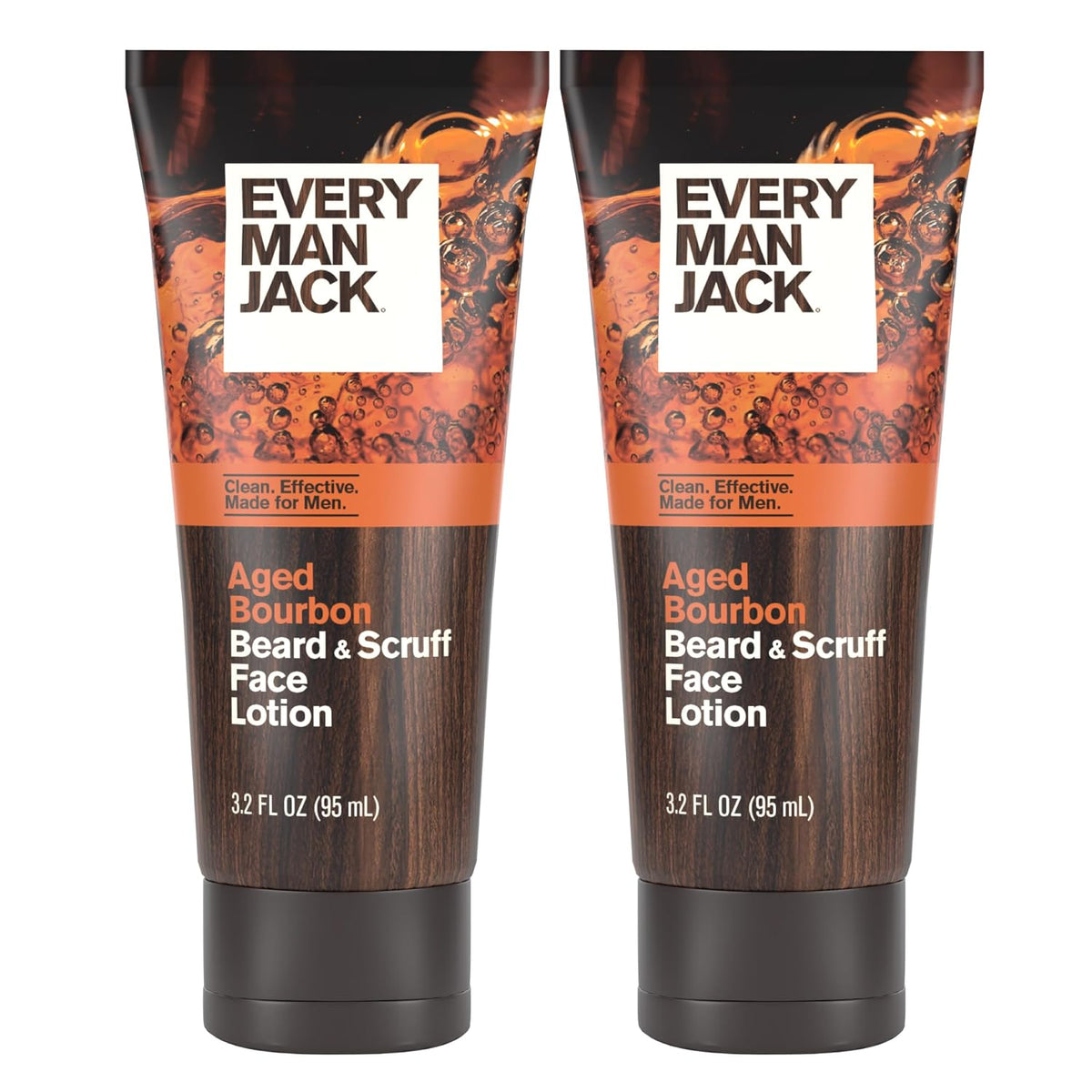 Every Man Jack Beard + Scruff Face Loción para hombres, Bourbon env...