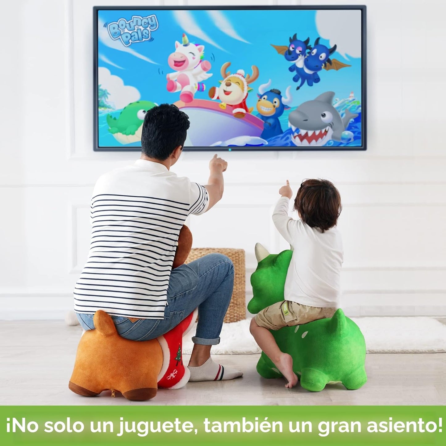 iPlay, iLearn Bouncy Pals - Juguete de dinosaurio triceratops para...
