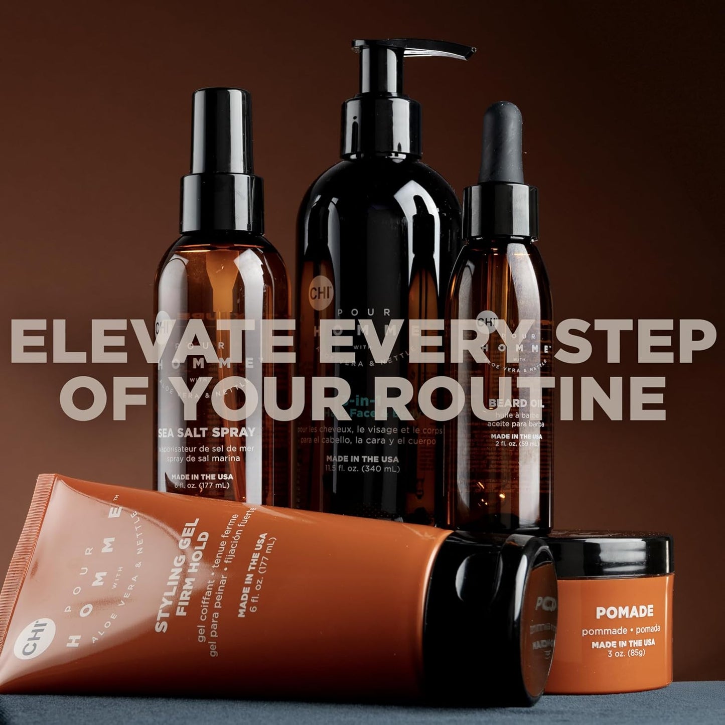 CHI Pour Homme Aceite para barba para hombres, suaviza y suaviza el...