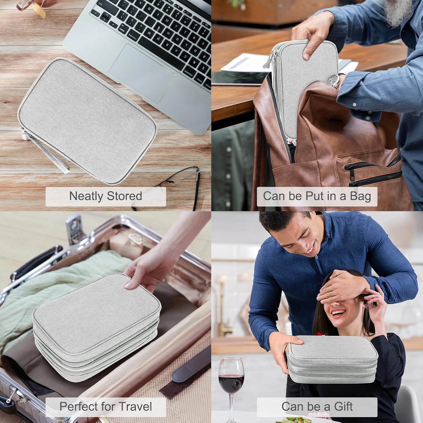 FYY Organizador grande para accesorios electrónicos, para viajes, p...