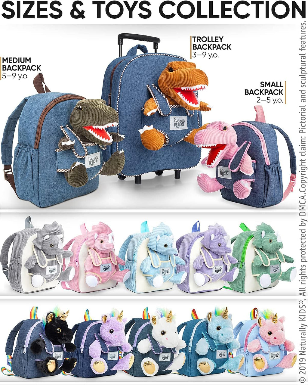Naturally KIDS Maleta para niños pequeños con. Juguete de dinosauri...