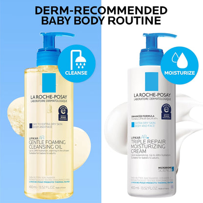 La Roche-Posay Lipikar AP+ - Crema hidratante triple reparadora, lo...