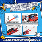 Juego de juguetes de superhéroe, incluye 2 tiradores, 2 guantes y 1...