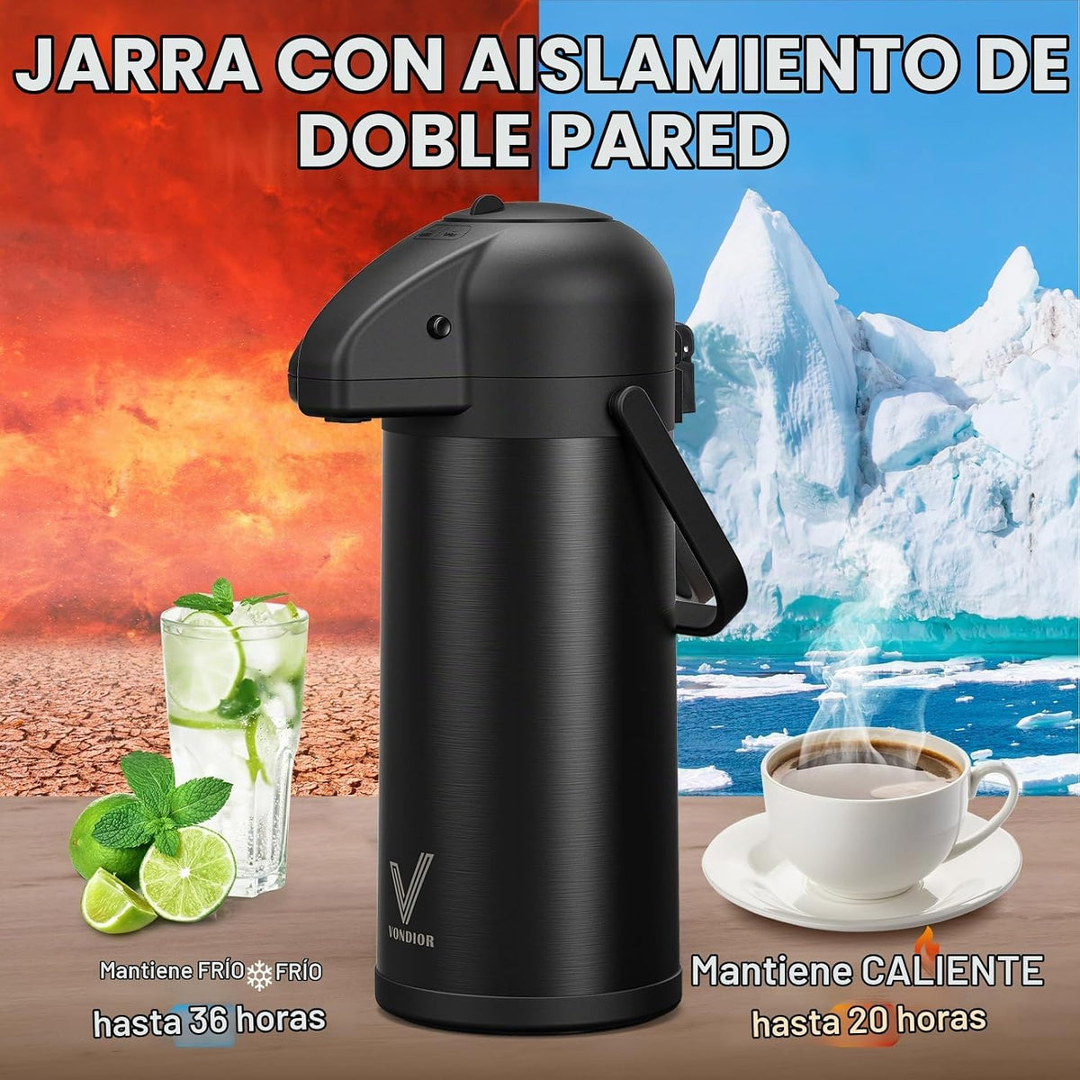 Airpot - Jarra de café para mantener el calor, dispensador de café...