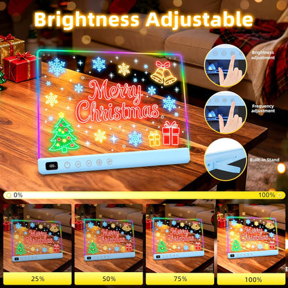 Lumiboard Tablero de dibujo LED con 13 efectos de luz, 16 pulgadas,...