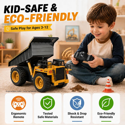 Kolegend - Camión de volcado a control remoto RC, vehículo de const...
