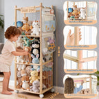 BENCHRY Almacenamiento de animales de peluche para niños, almacenam...