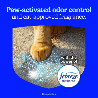 Fresh Step Clean Paws Arena para gatos con frescura Febreze, Arena...