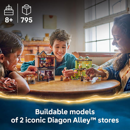 LEGO Harry Potter Suministros de Quidditch de Calidad y Heladería - Juguete para Niños - Set de Construcción del Callejón Diagon para Niños y Niñas de 8+ - Coleccionable de Harry Potter - Idea de